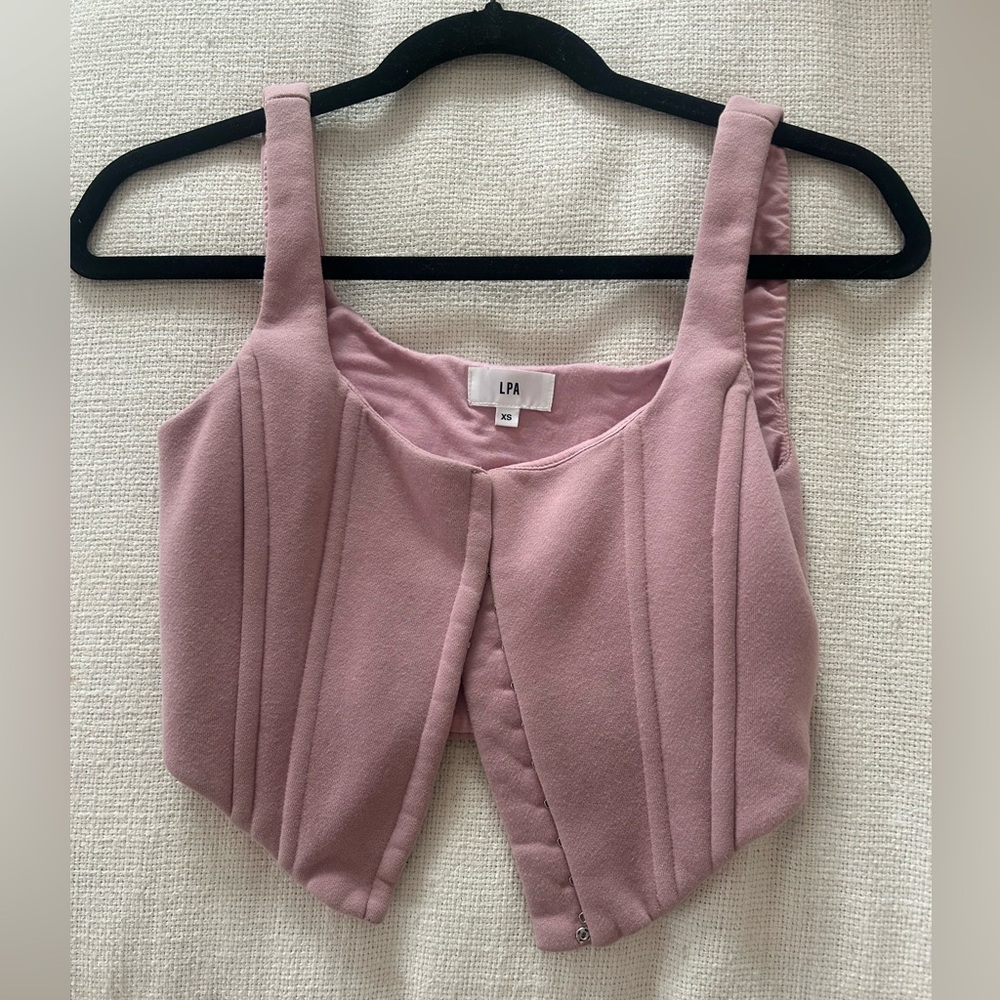 LPA pink corset from Revolve